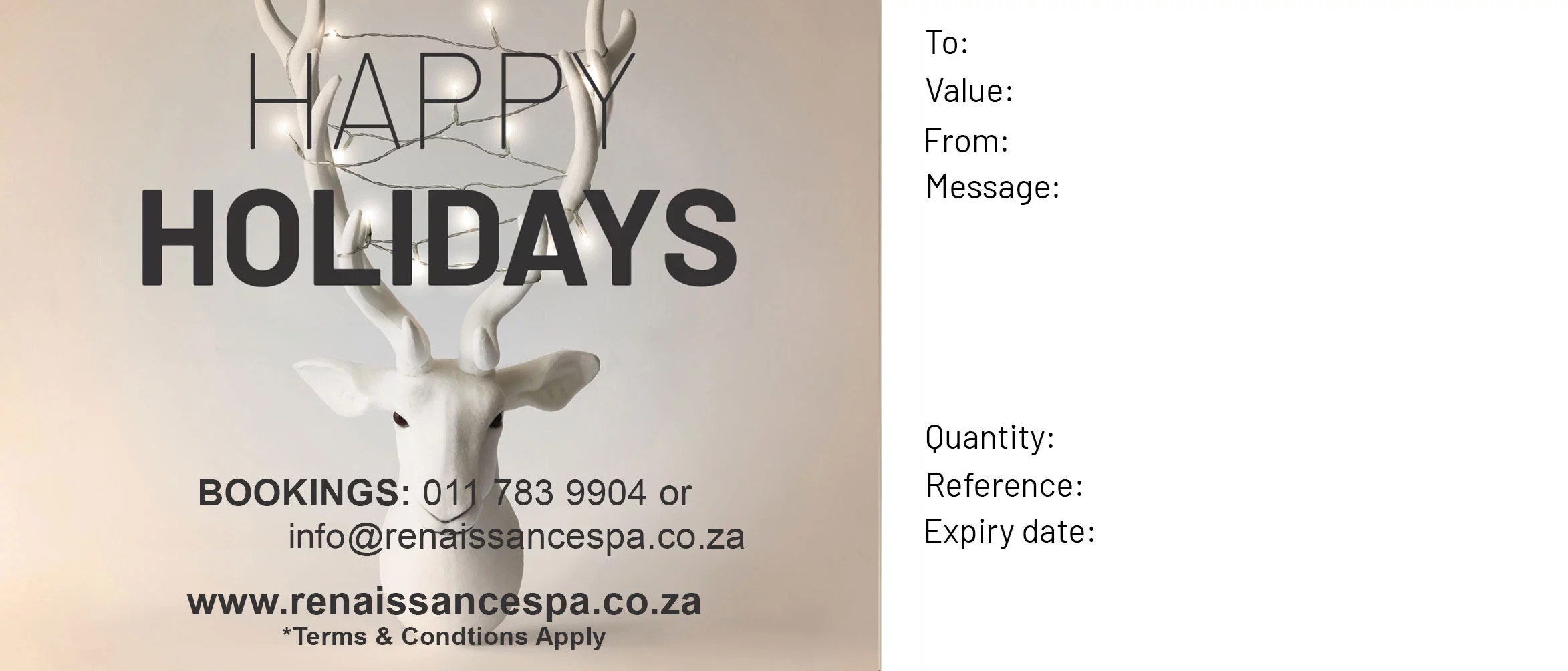 Happy Holidays Gift Voucher Template